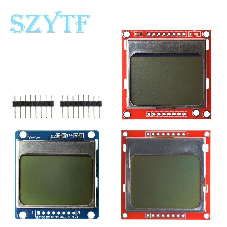 84*48 5110 LCD Screen Module Red/Blue PCB Board Performance Better Than 12864 1602 Compatible With 3 product image